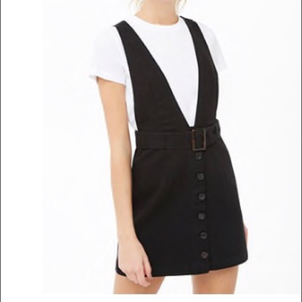 Button down overall dress